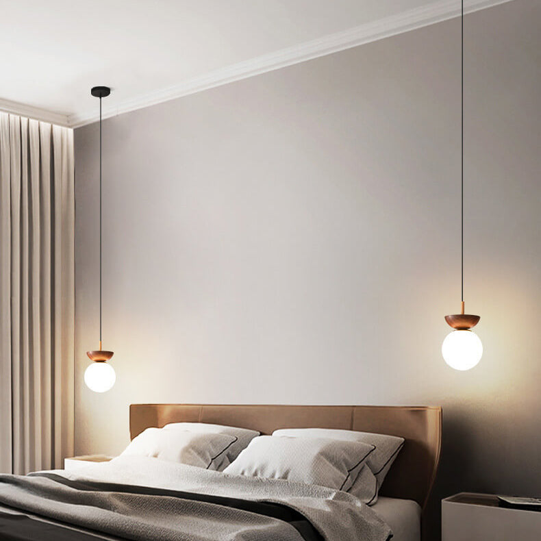 Contemporary Glass Iron Orb Semi-Flush Mount Light for Living Room