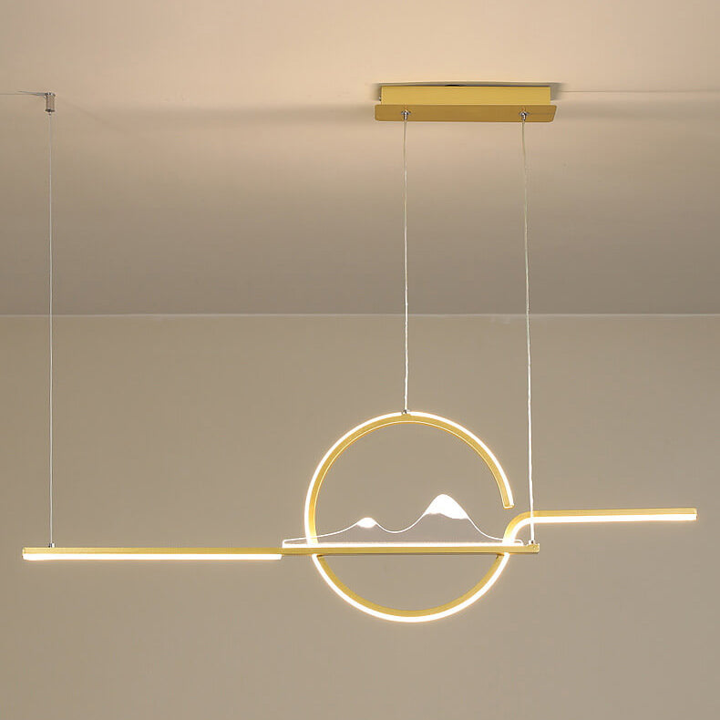 Contemporary Black LED Chandelier Pendant Light for Dining Room & Foyer