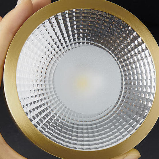 Contemporary Ultra-Thin Copper LED Flush Mount Light for Hallway Decor