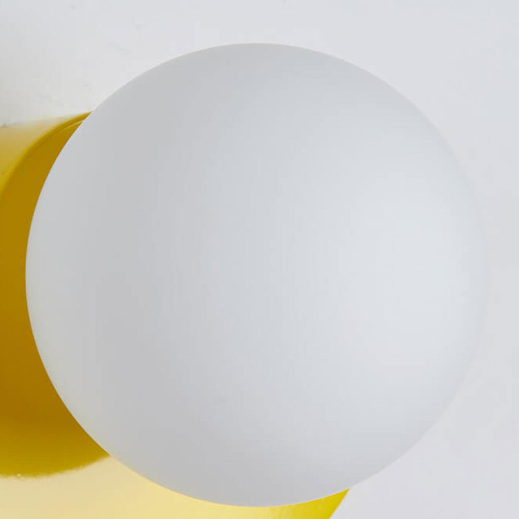 Colorful Minimalist Glass Spherical Wall Sconce for Modern Hallway