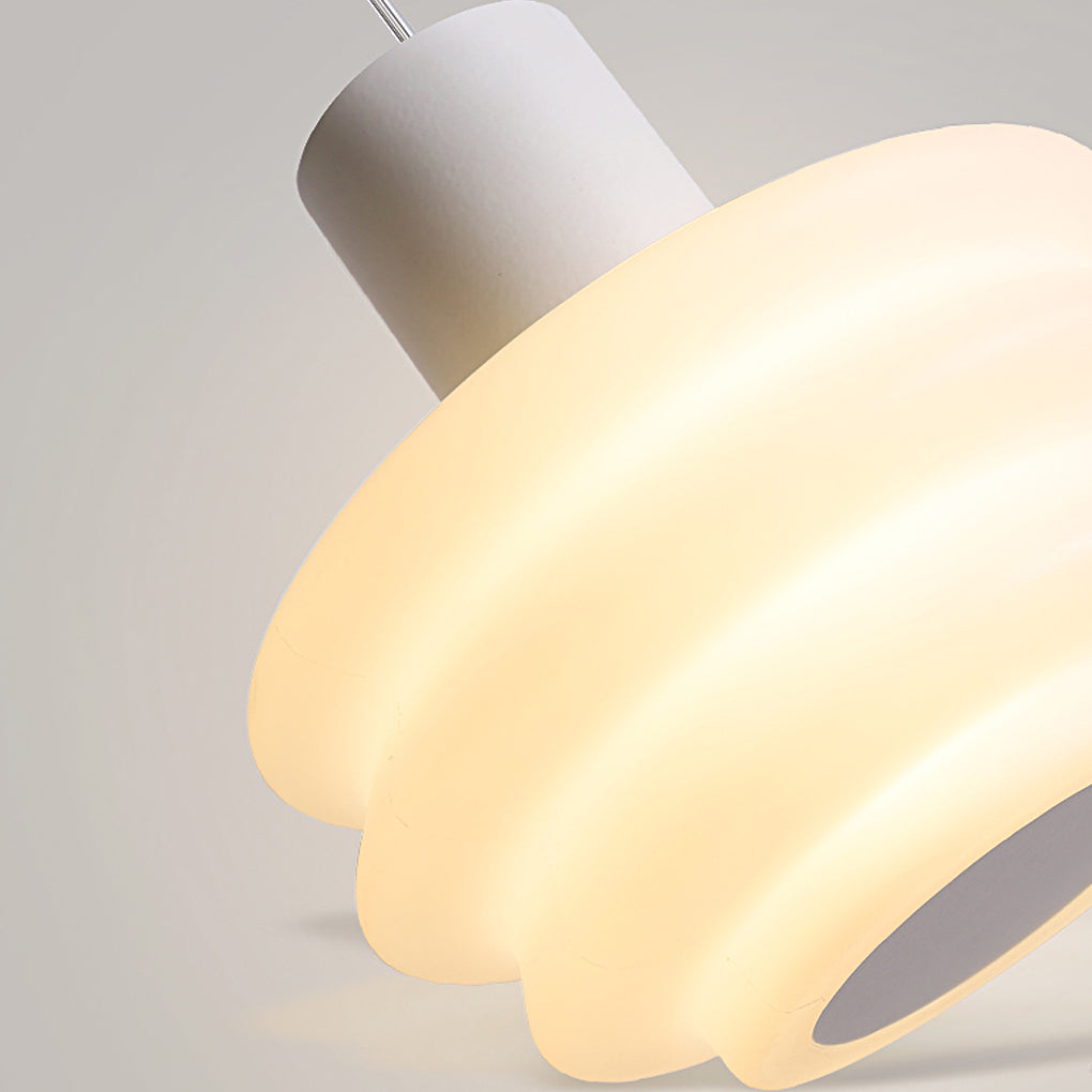 Minimalist Modern Three-Step Dimming White Pendant Light for Living Room
