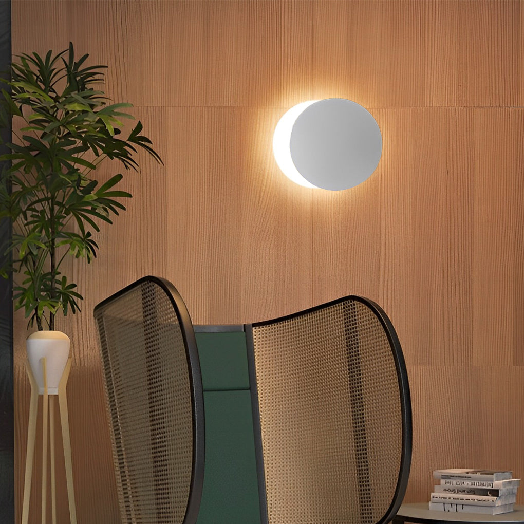 360° Rotatable LED Round Wall Sconce Light for Modern Home Décor