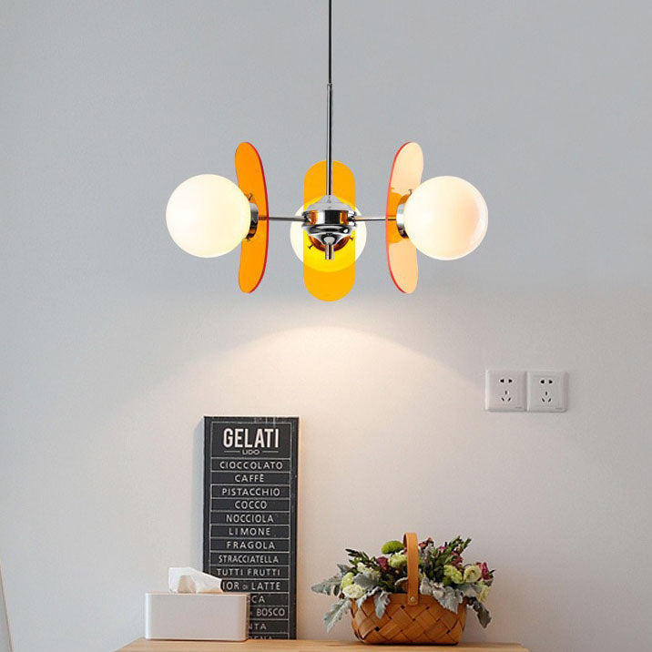 Mid-Century Modern Acrylic Magic Bean Chandelier for Living Room 3/8 Lights
