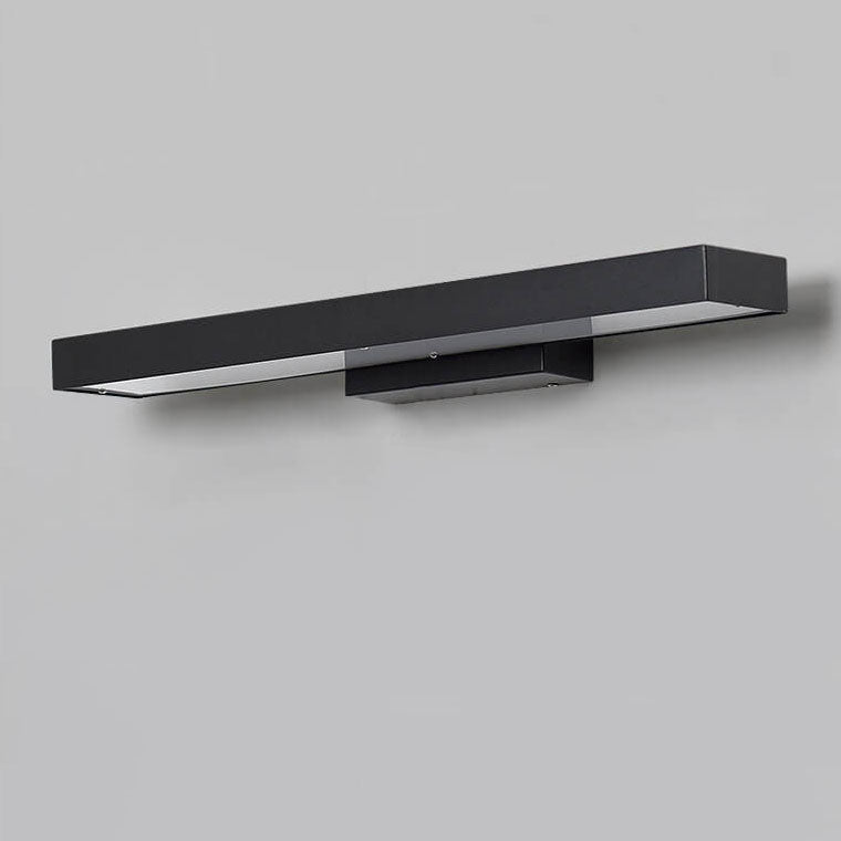 Minimalist Black Rectangular LED Outdoor Wall Sconce Lamp for Patios