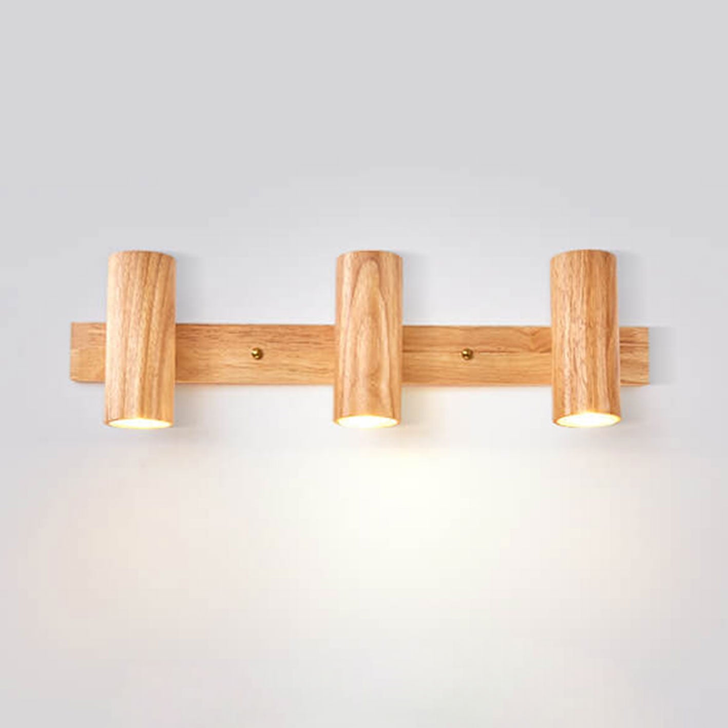 Sleek Minimalist Wooden Track Wall Sconce Lamp for Modern Living Spaces