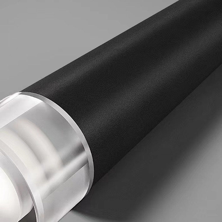 Sleek Black Tapered Tube Acrylic LED Chandelier for Kitchen Island Lighting