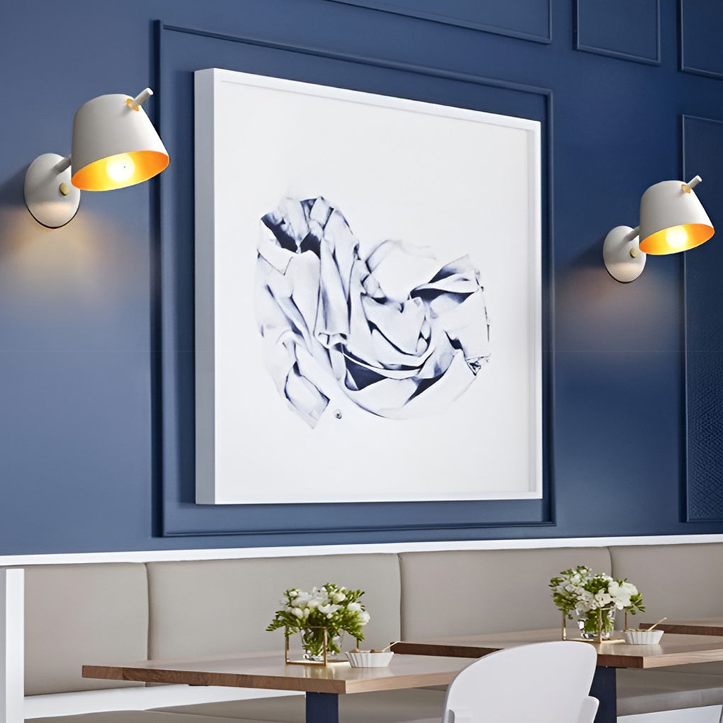 Matte Metal Nordic Hat-Style Wall Sconce Lighting for Modern Home Decor