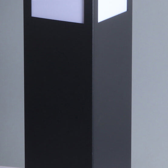 Contemporary Black Waterproof Solar Square Pathway Lantern for Outdoors