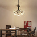 Elegant Crystal Dandelion Chandelier Light Fixture for Dining Room