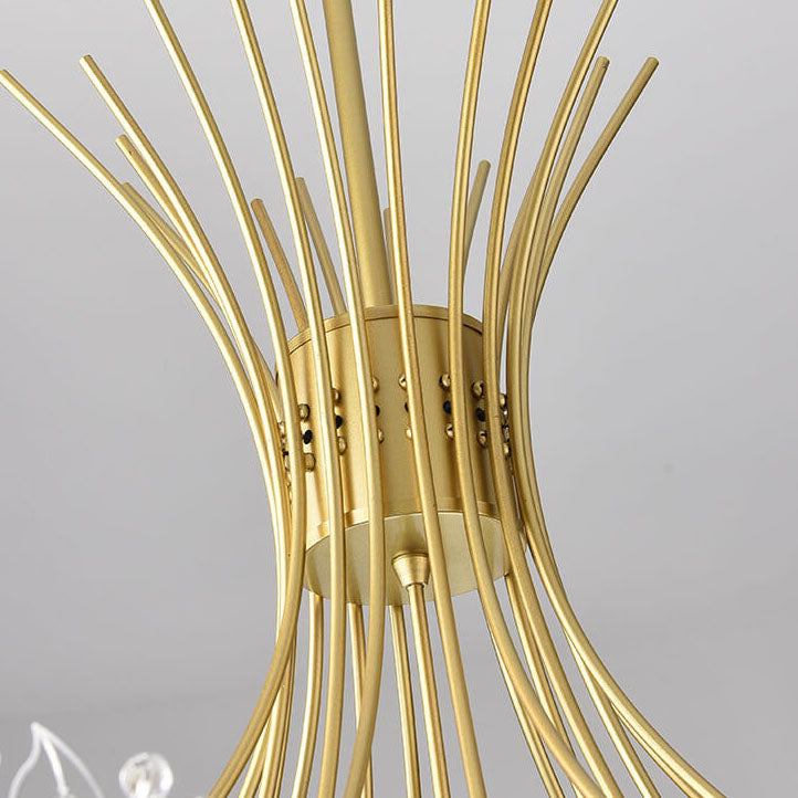 Elegant Crystal Dandelion Chandelier Light Fixture for Dining Room