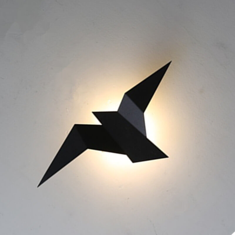 Modern Artistic Bird-Inspired Metal LED Wall Sconce for Living Room