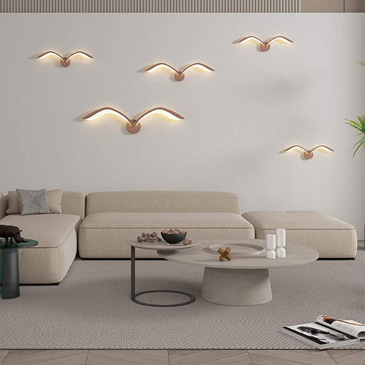 Nordic Minimalist White Acrylic LED Wall Sconce for Living Room Decor