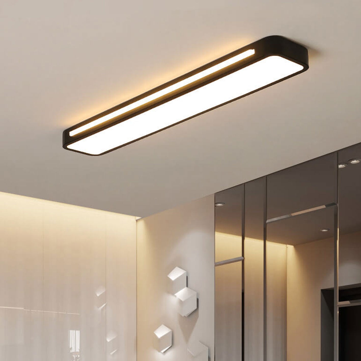 Nordic Minimalist White LED Flush Mount Ceiling Light for Modern Spaces