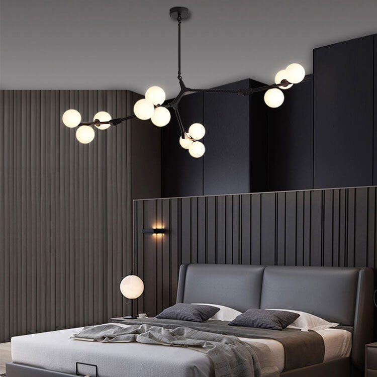 Modern Glass Chandelier with 12/18/24 Lights for Stylish Living Room