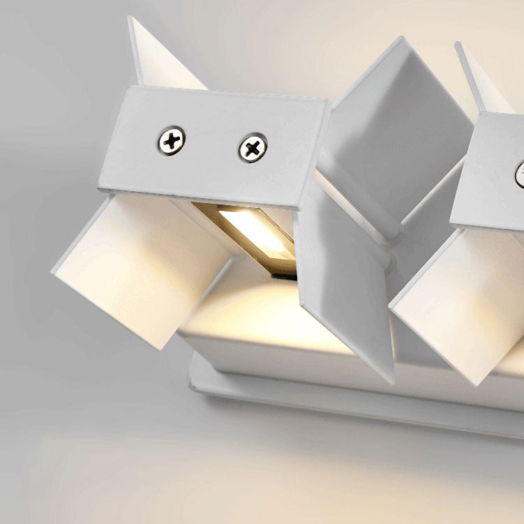 Modern Gray Aluminum Square LED Wall Sconce Lamp for Entryway Lighting