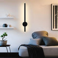 Sleek Modern LED Wall Sconce in Black/Gold/White for Living Room Decor