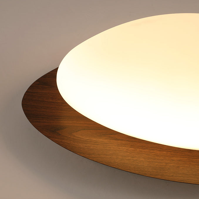 Modern White Acrylic Pebble Shape LED Flush Mount Light for Bedroom