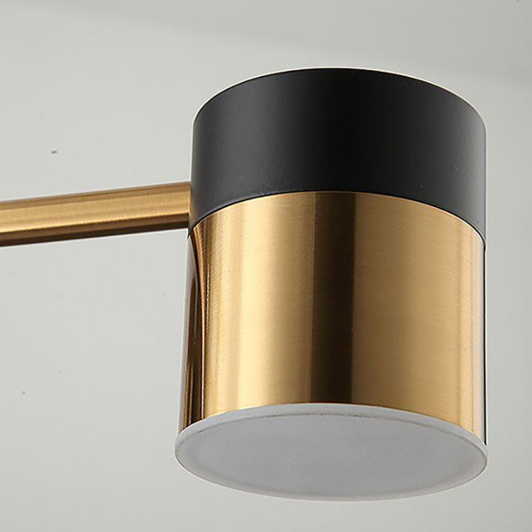 Stylish Black Iron Acrylic Cylinder Chandelier for Modern Living Rooms