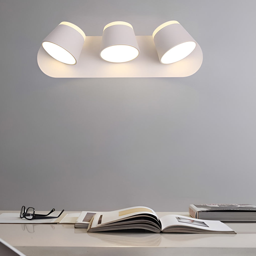 Modern White Adjustable LED Up-Down Wall Sconces for Living Room Decor