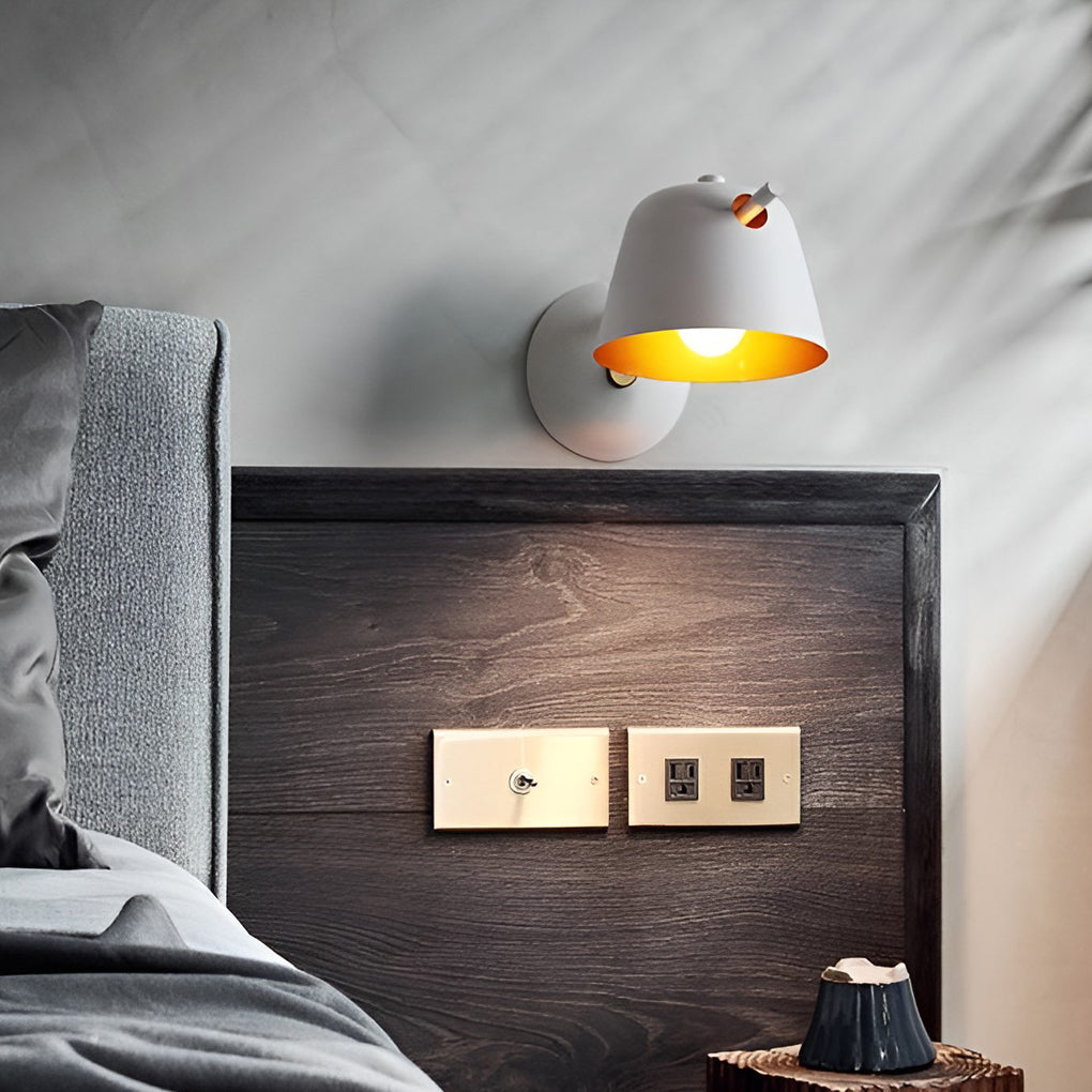 Matte Metal Nordic Hat-Style Wall Sconce Lighting for Modern Home Decor