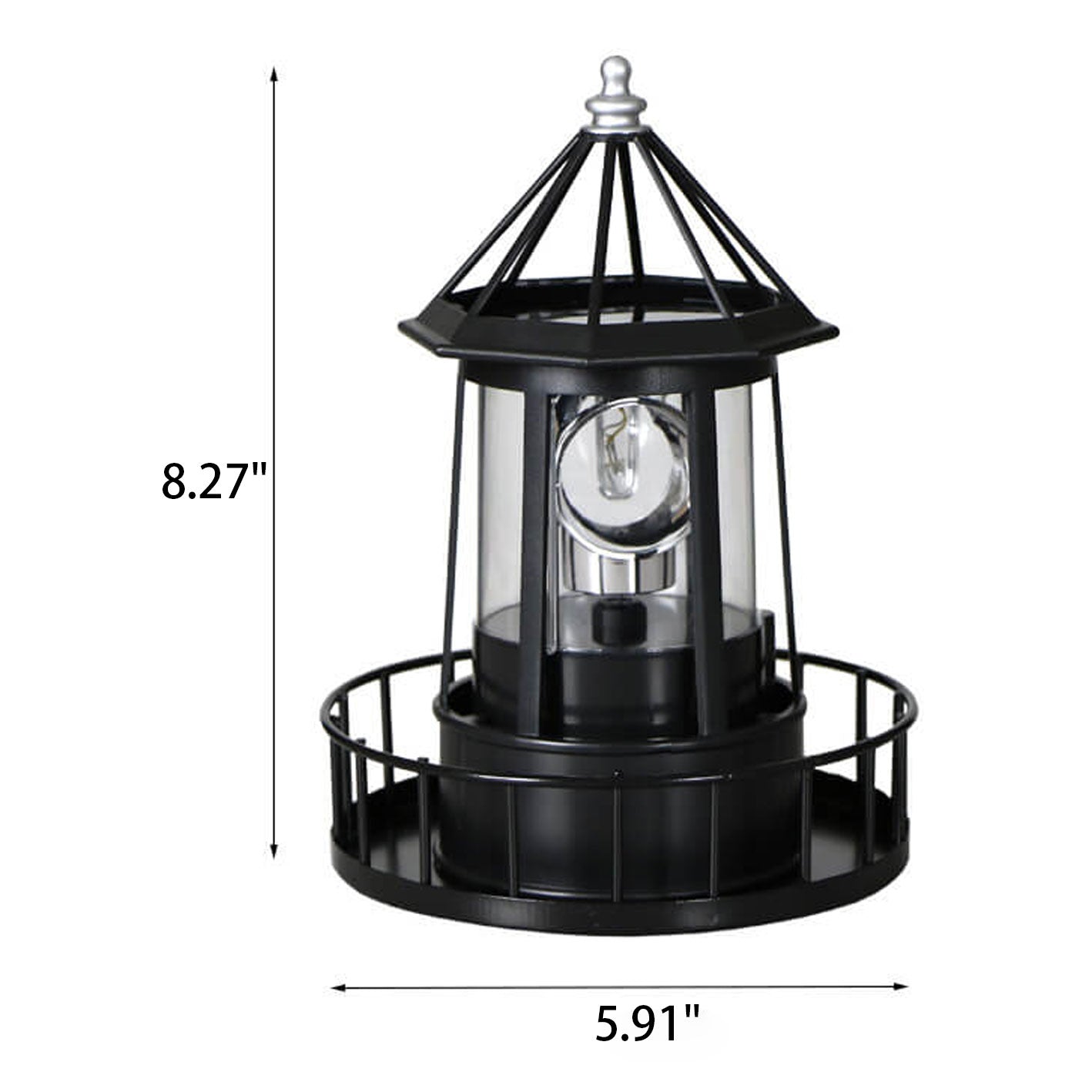 Colorful Solar-Powered Rotating Resin Garden LED Light for Outdoor Decor