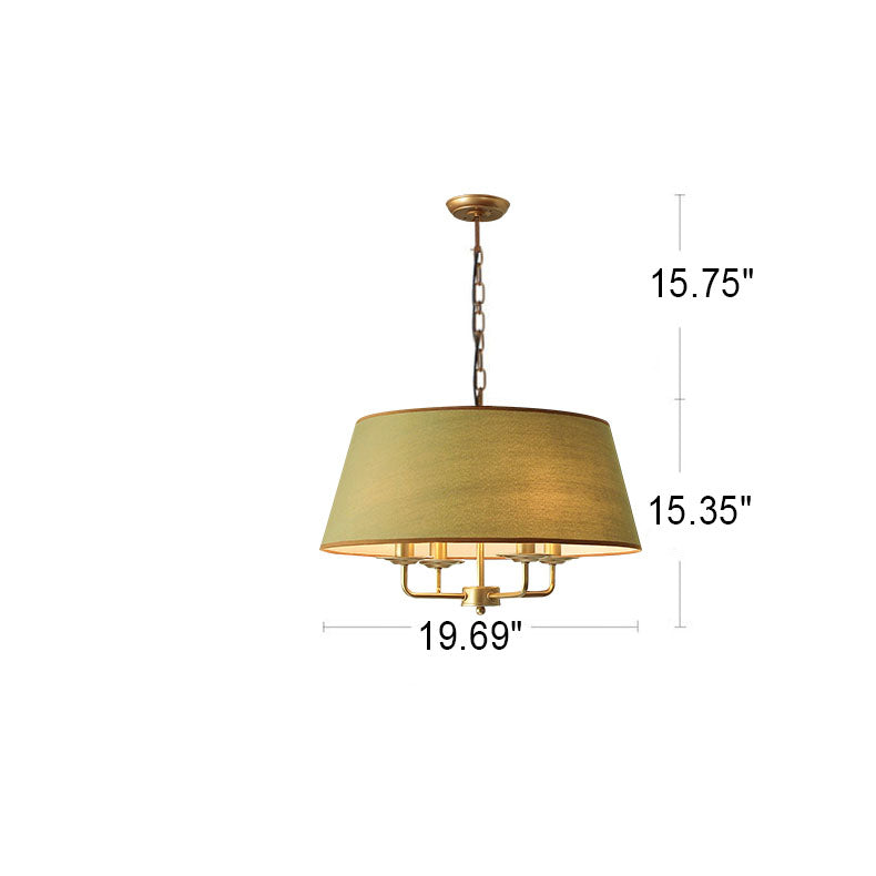 Antique Iron 4-Light Pendant Fixture for Vintage-Style Dining Room Decor