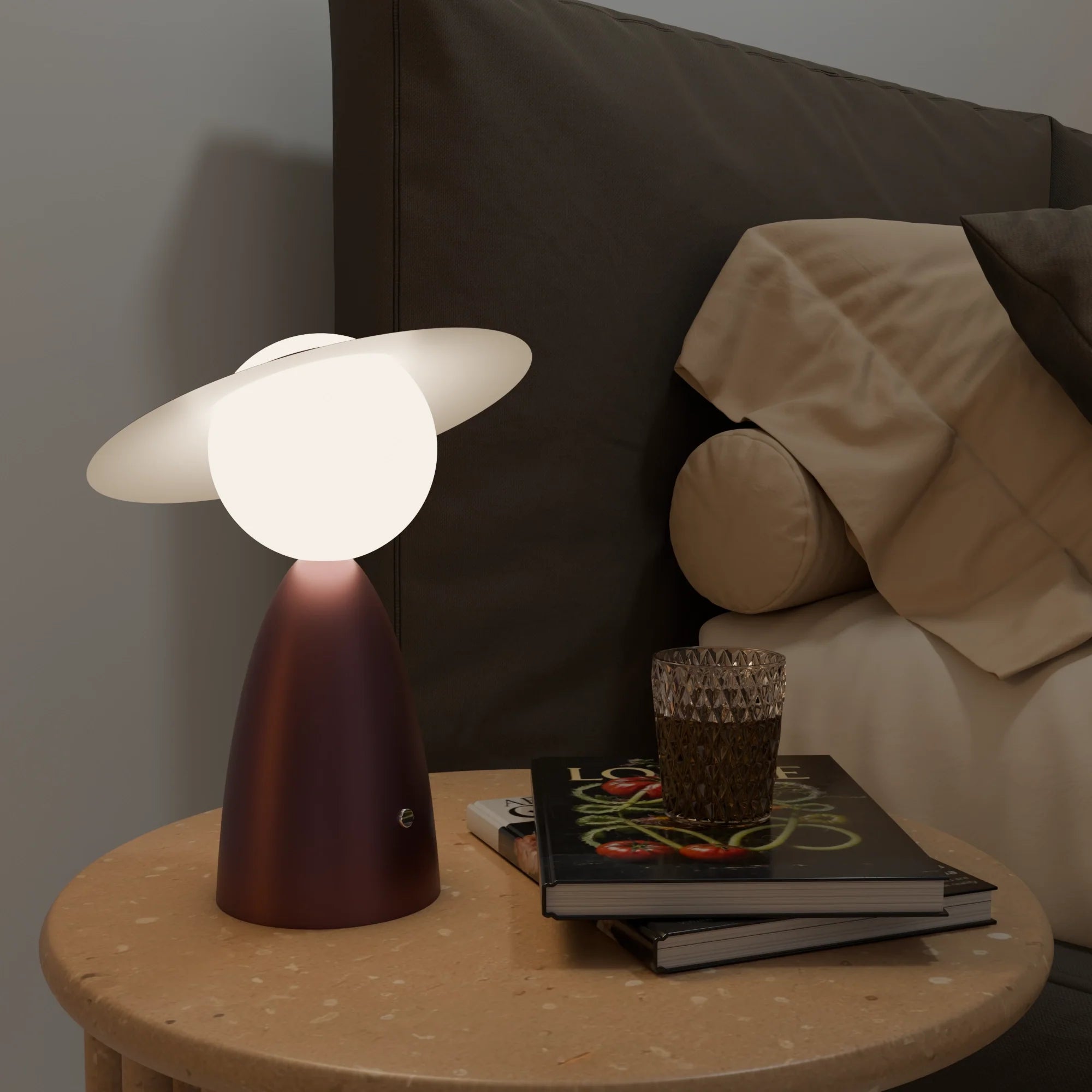 Stylish Modern White Ceramic Table Lamp for Bedroom or Living Room