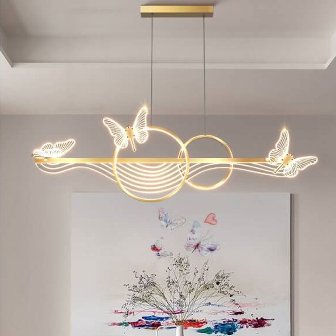 Luxury Nordic Style LED Chandelier Pendant Light for Kitchen Island