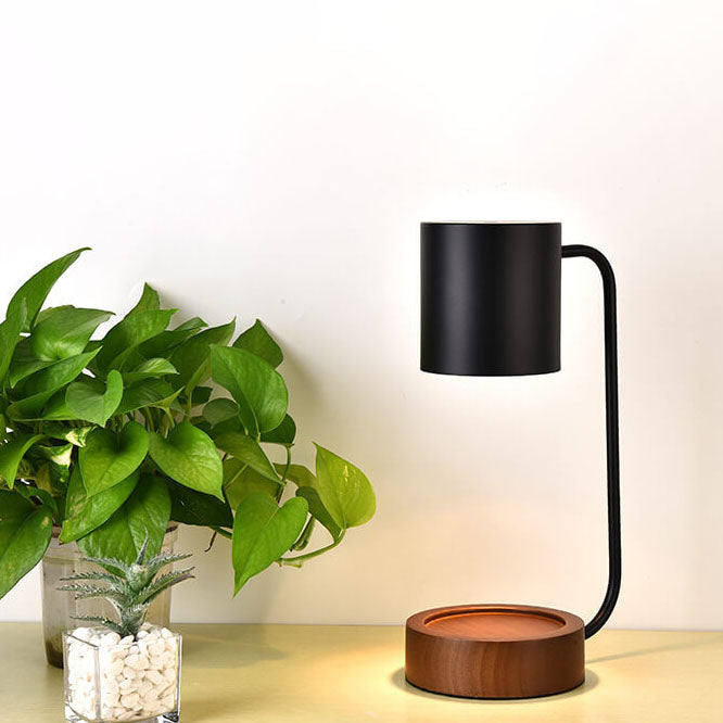 Japanese Minimalist Wood Table Lamp with Dimming Feature for Modern Decor