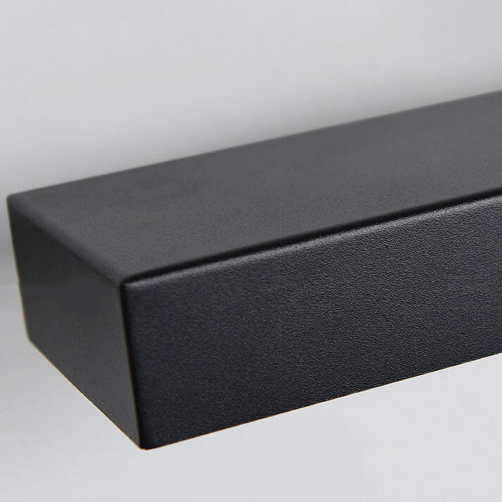 Minimalist Black Rectangular LED Outdoor Wall Sconce Lamp for Patios
