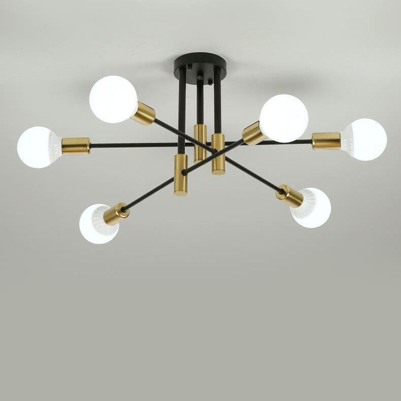 Nordic Minimalist Black Iron 4/6/8-Light Chandelier for Kitchen Island