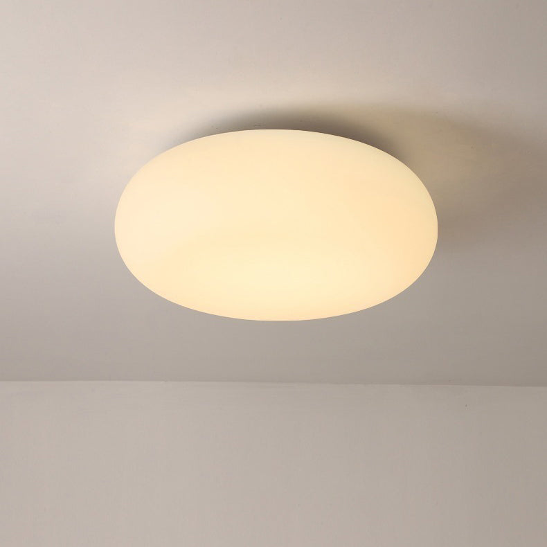 Modern Black Oval Iron LED Flush Mount Ceiling Light for Bedroom