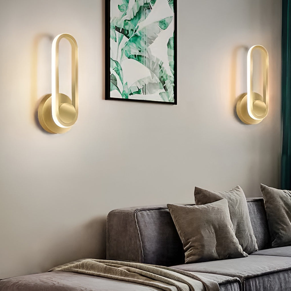 Nordic Style LED Wall Sconce Light - 330° Rotatable Rectangular Design