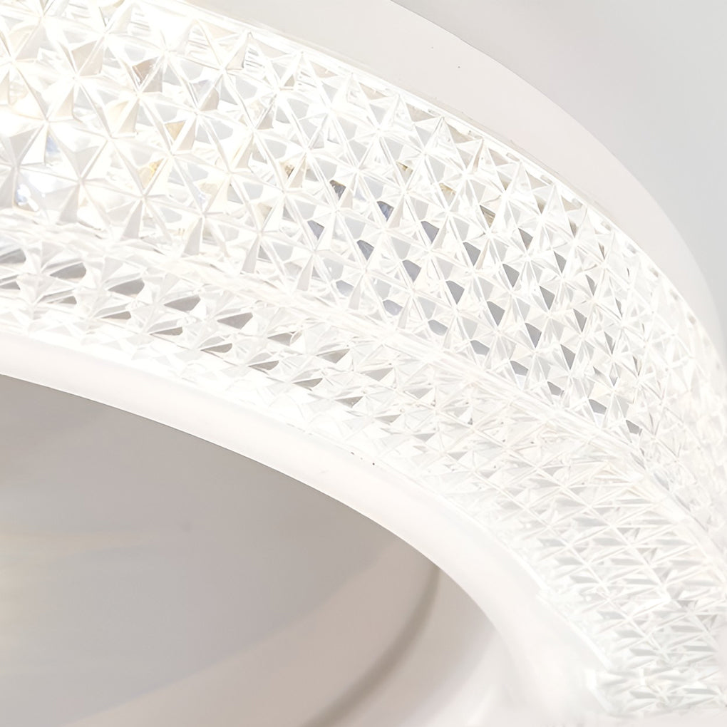 Muted Round 360° Rotatable LED Ceiling Fan Light for Modern Spaces