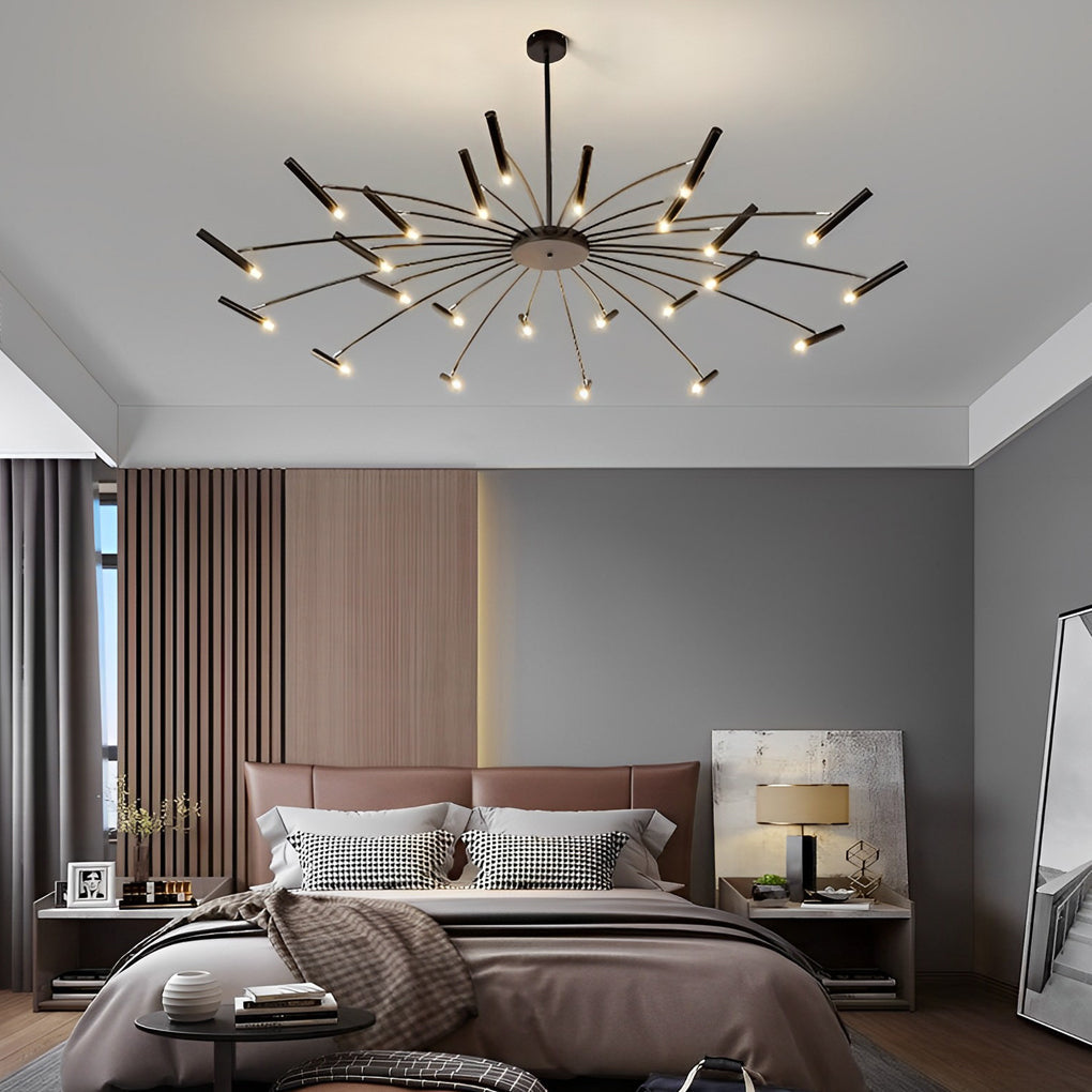 Stylish Adjustable Metal LED Chandelier for Dining Room - Three-Step Dimming