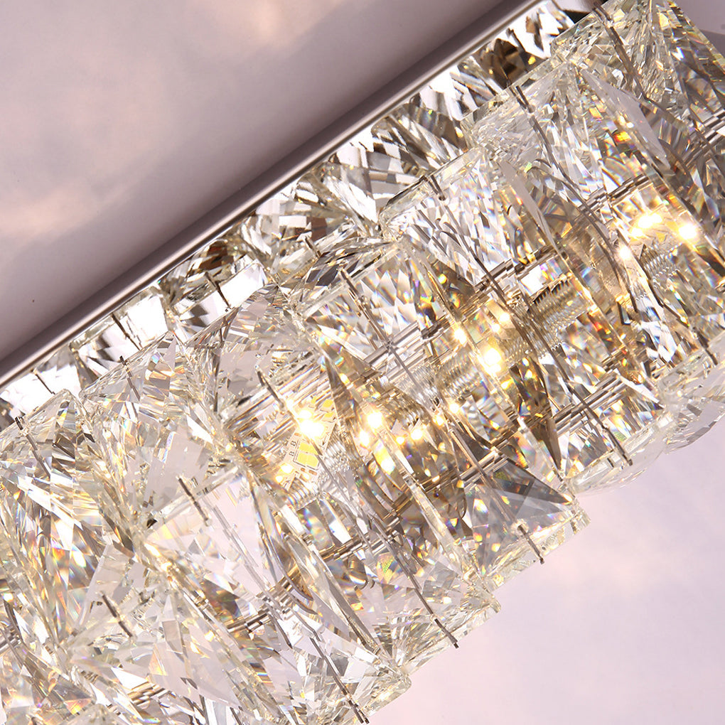Modern Crystal LED Wall Sconce Light with Three Dimming Levels for Living Room