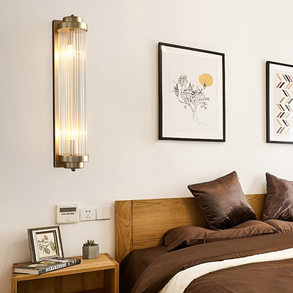 Nordic Style Warm Light Crystal Wall Sconce Lamp for Bedroom Decor