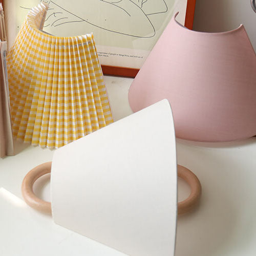 Contemporary Natural Wood Pleated Semi-Circle Wall Sconce for Living Room