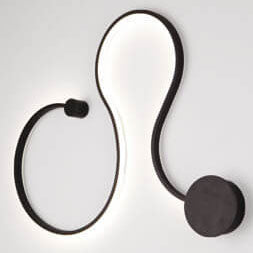 Sleek Silver Aluminum Snake Shaped LED Wall Sconce for Modern Decor