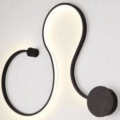 Sleek Silver Aluminum Snake Shaped LED Wall Sconce for Modern Decor