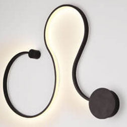 Sleek Silver Aluminum Snake Shaped LED Wall Sconce for Modern Decor