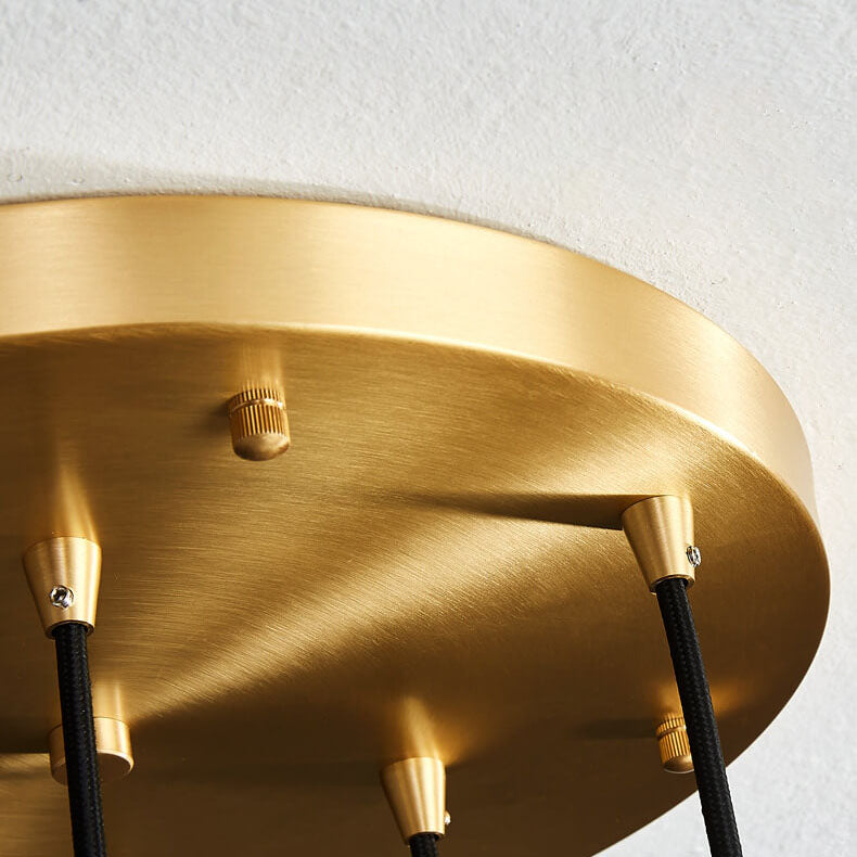 Elegant Brass Crystal Island Chandelier for Dining Room & Kitchen