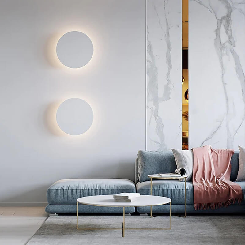 Colorful Round Iron LED Wall Sconce Light Fixture for Modern Decor