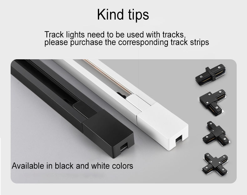 Modern Minimalist LED Track Spotlight - Adjustable Dimmable Lighting for Living Room