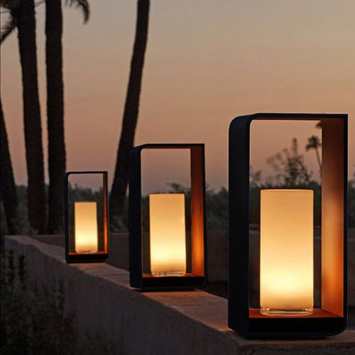 Contemporary Square Stainless Steel LED Landscape Light for Outdoor Use