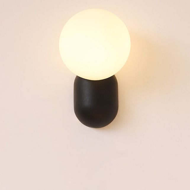 Chic Macaron Cream Resin 1-Light Wall Sconce Lamp for Modern Décor