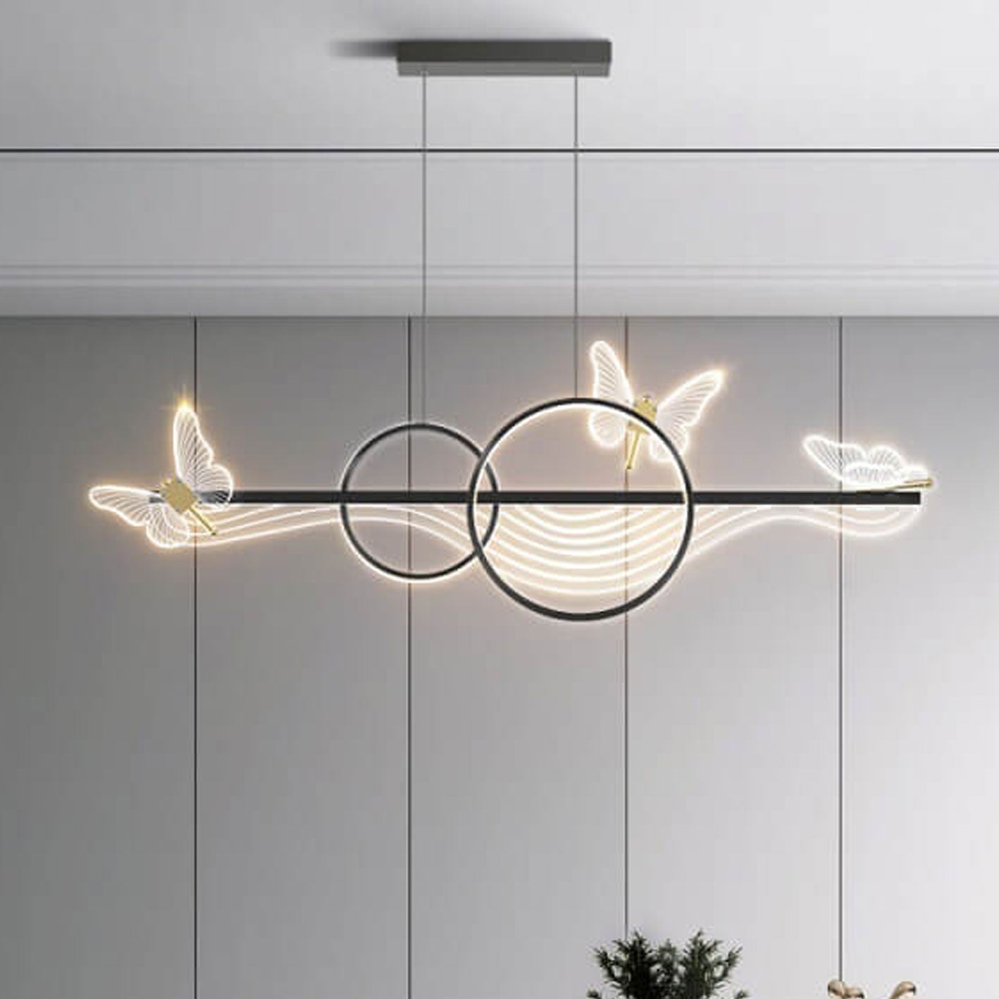 Luxury Nordic Style LED Chandelier Pendant Light for Kitchen Island