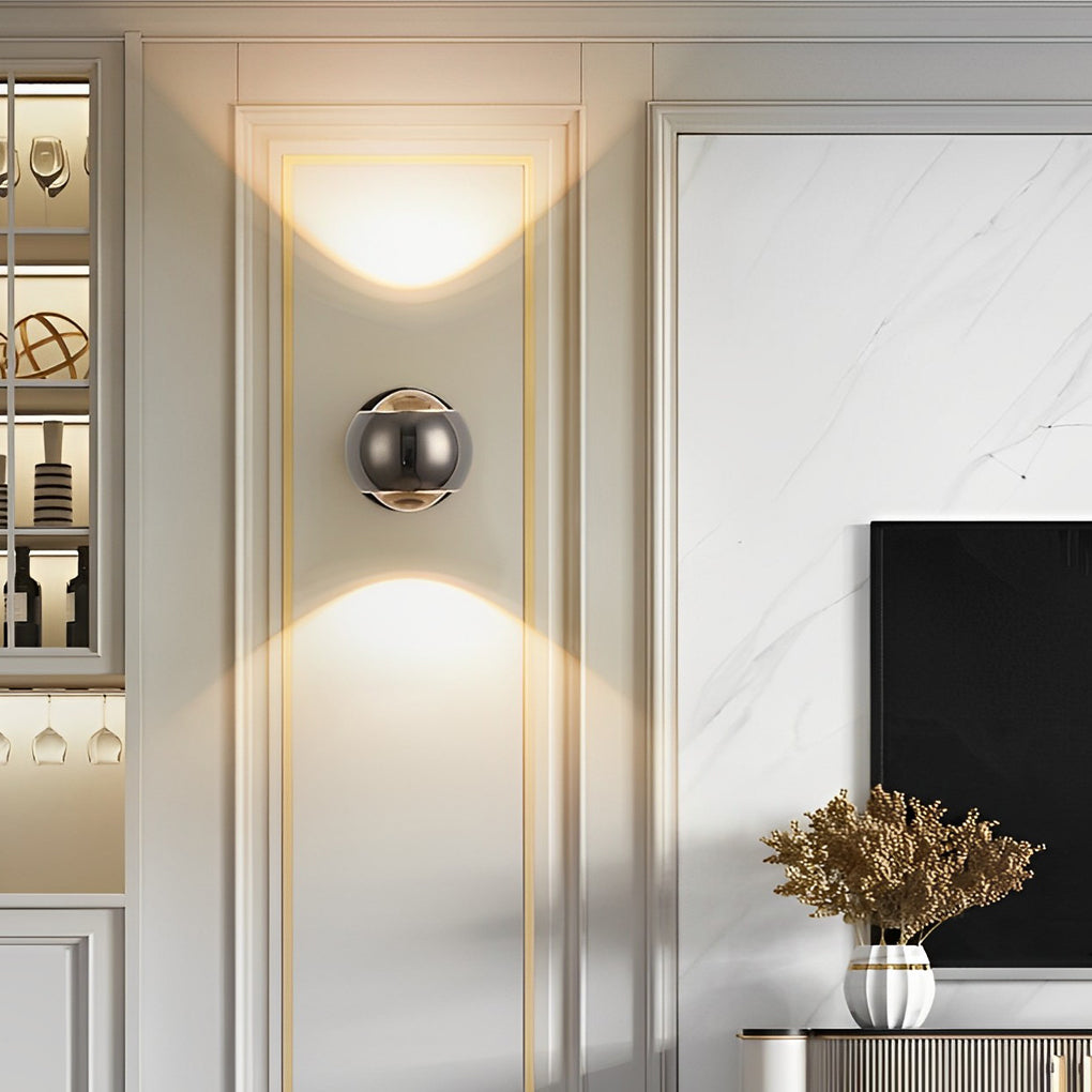 Sleek White LED Up and Down Wall Washer Light for Living Room Decor