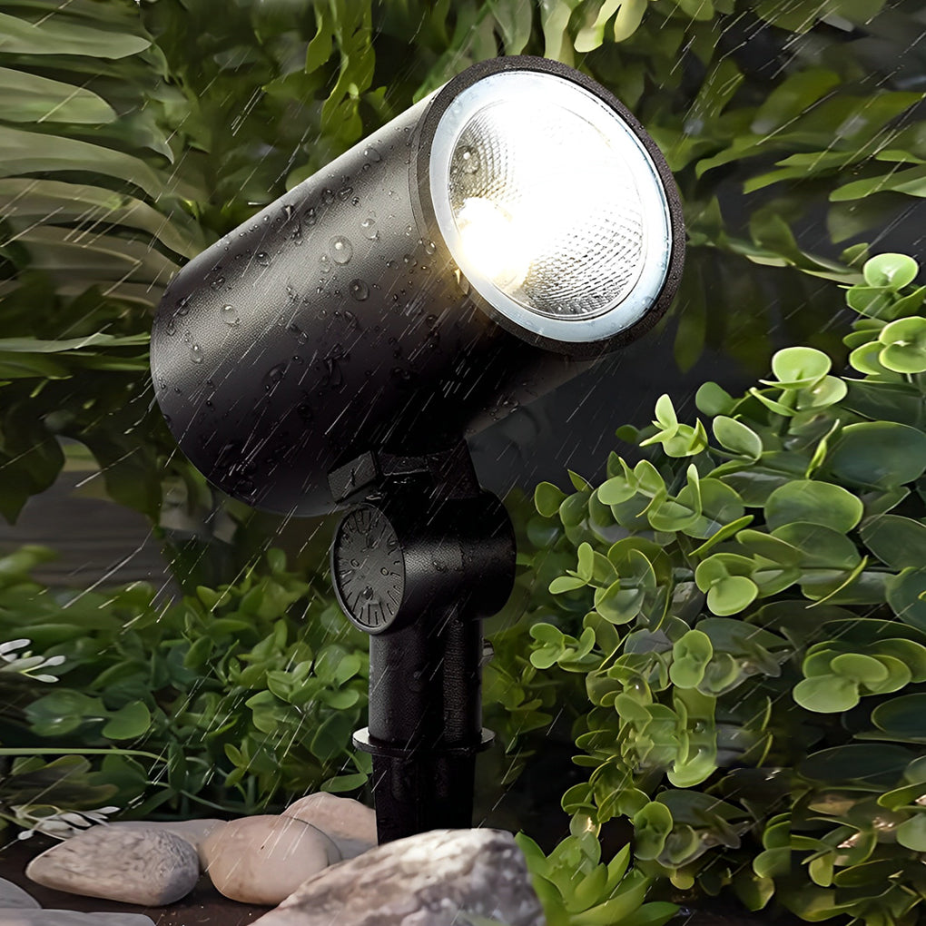 Sleek Black Waterproof LED Outdoor Spotlights for Garden Pathway Lighting
