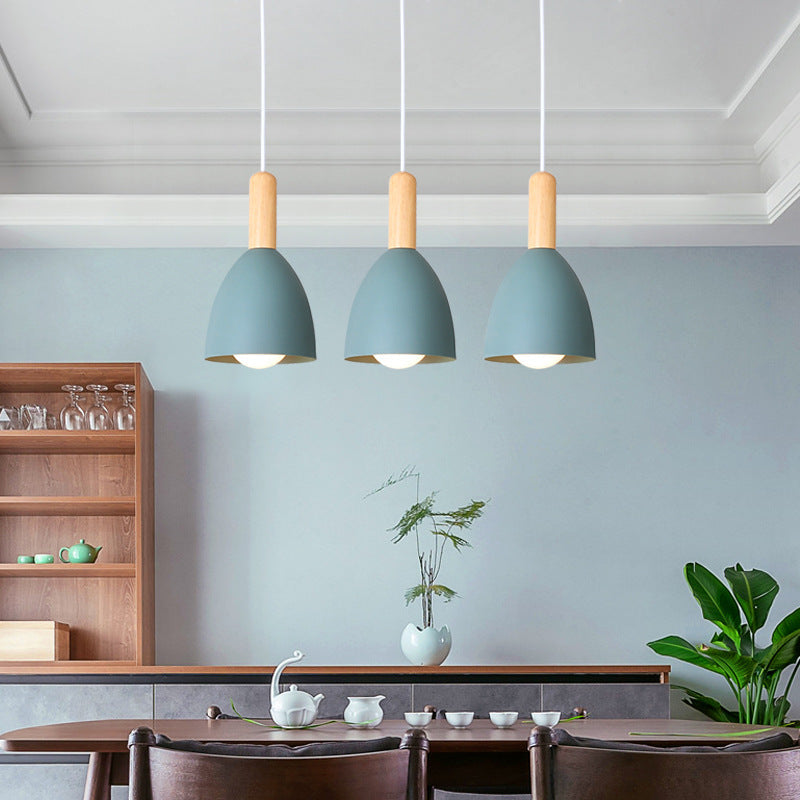 Nordic Minimalist Solid Color Macaron Chandelier for Modern Living Spaces